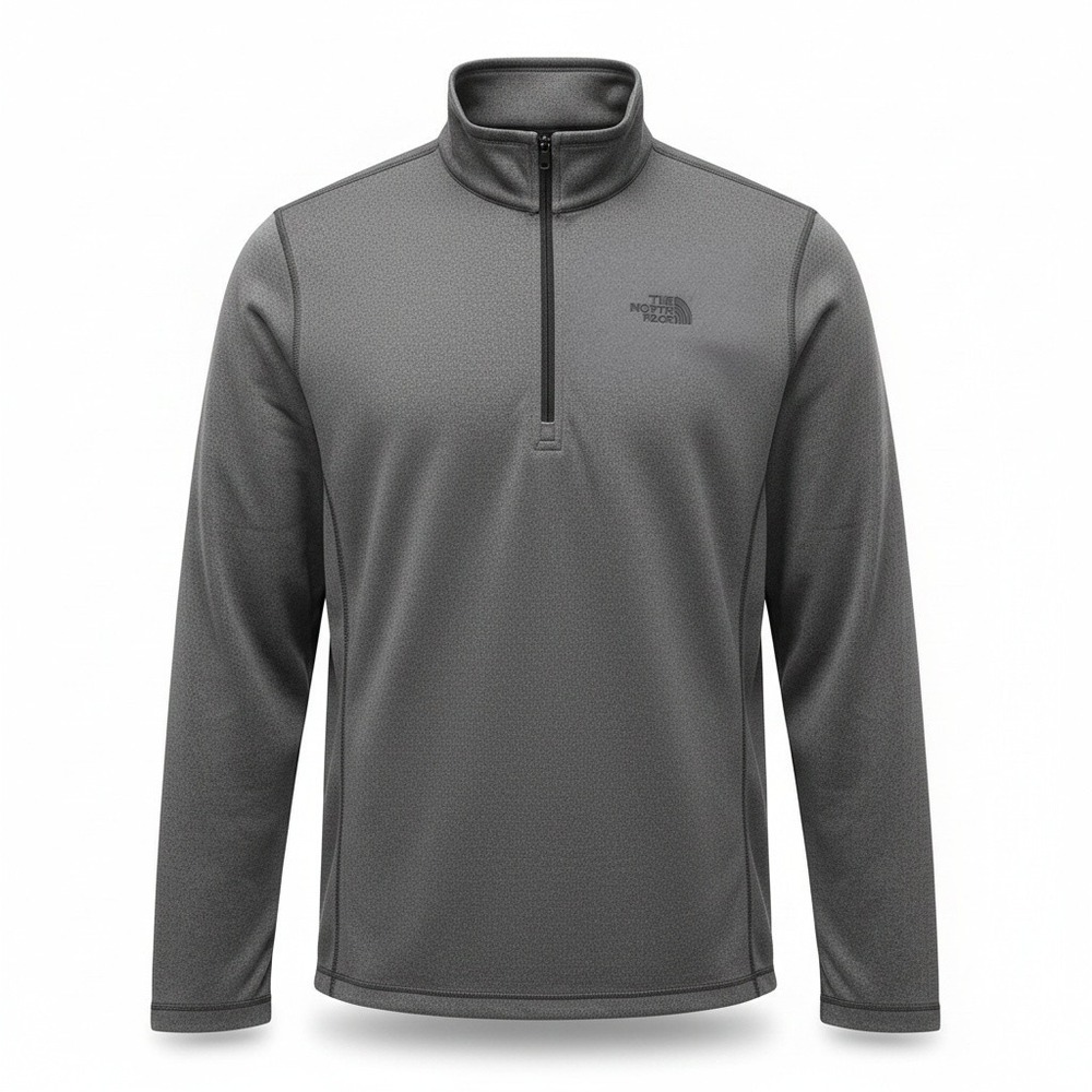 The North Face Quarter 1/4 Zip Pullover Mens M Medium Gray Heathered Active Top